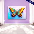 Vibrant Butterfly Digital Canvas Painting  Stunning Wall Art for Home Decor in Various Sizes  Gift City. 