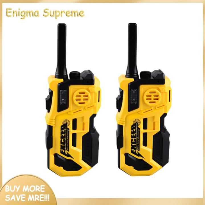 Enigma- Long-distance Voice Intercom Toy Kids Outdoor Walkie Talkies 2 Pack Long Range Voice Intercom Toy for 3-6 Year Old Boys Girls Anti-drop Design Perfect Birthday Gift 200m Range Children Voice