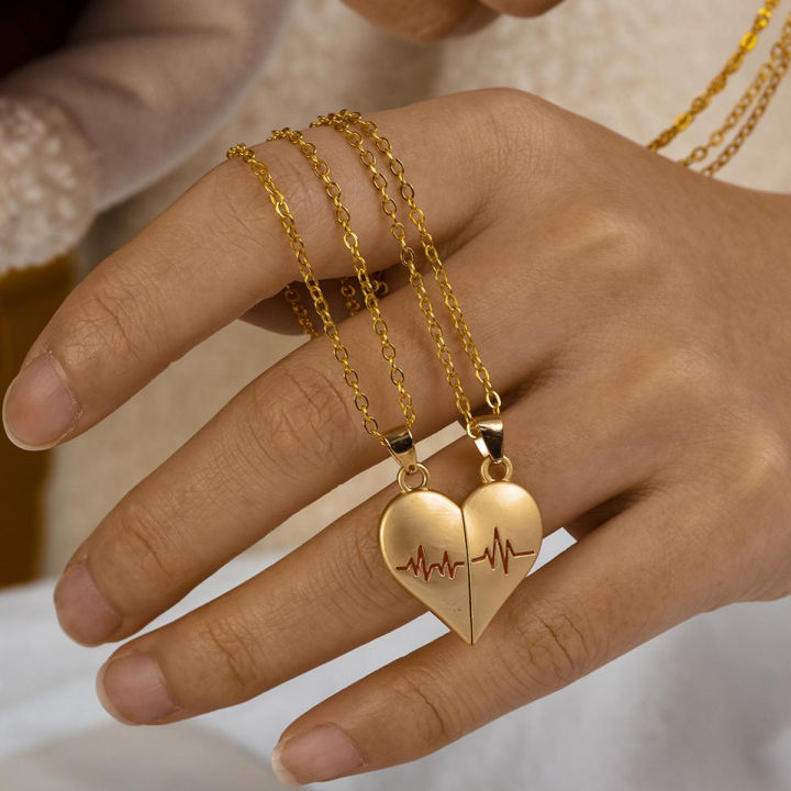 Electrocardiogram%20Love%20Magnetic%20Pendant%20Necklace%20for%20Couple%20Fashion%20Peach%20Heart%20Necklace%20for%20Love%20This%202%20Piece%20Classic%20Broken%20Heart%20Locket%20Love%20Locket%20is%20the%20perfect%20gift%20for%20lovers%20and%20best%20friends%20-%20Image%203