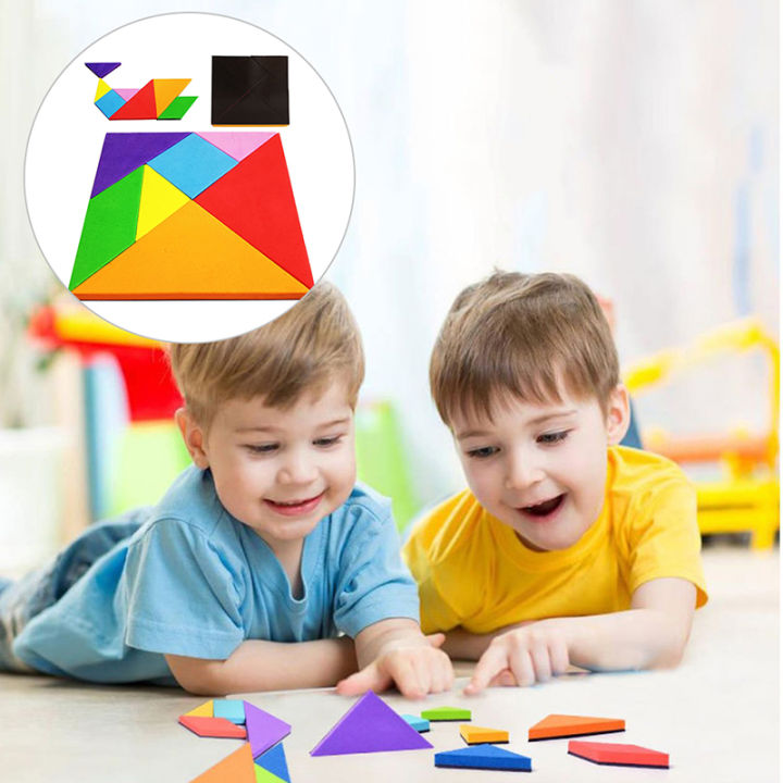 Magnetic Puzzle Tangram Game Learning Educational Drawing Board Games ...