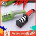 HelloWorld Kitchen Sharpener 3 Stage Slots Chopper Scissors Sharpening Stone. 