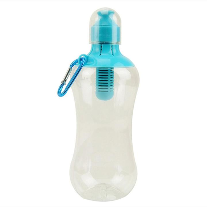 550ML Water Bobble Hydration Filter Bottle Outdoor Portable Filtered Drinking Bottles with Built-In Carbon Filter Carbon FY0084
