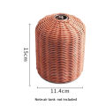 Multi-Function Rattan Gas Canister Storage Bag for Outdoor Camping. 
