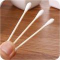 【FUN LIVE】 100Pcs/200Pcs/Pack Cotton Swabs Bamboo Stick White With Plastic Wrapper Eco Friendly (MQLK-0007-09) Kabuli99. 