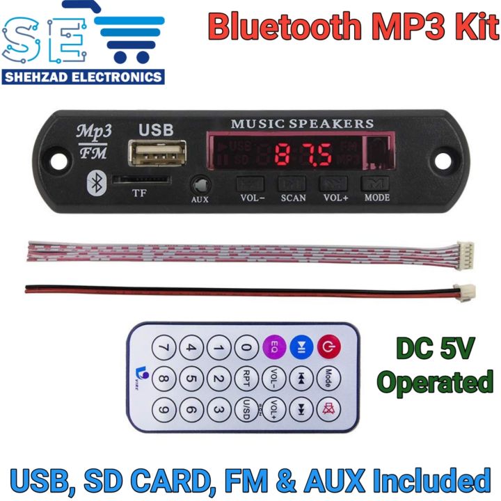 Bluetooth Mp3 Player Kit USB, FM, AUX, BT Audio Circuit Module