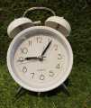 Alarm Clock Metallic - Modern Design with Silent Sweep Movement -Sophisticated Design with Easy-to-Read Numerals  | Alarm Clock Metallic |  Portable Alarm Clock |  Easy-to-Read Dial Clock  | Decorative Alarm Clock | Office Desk Alarm Clock. 