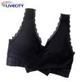 High Elastic Wide Straps Sport Bra Stylish Supportive Front Criss Cross Lace Sports Bra Perfect for Active Southeast Asian Women. 