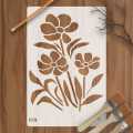 Big Geranium Flower Reusable Stencil Airbrush Painting Wall Art DIY Home Decor Scrap booking Album Crafts. 