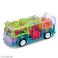 Concept Musical Bus Toy For Kids, 3D Bus Toy With 360 Degree Rotation, Gear Transparent Bus Toy With Lighting & Sound Effects. 