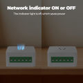 ROVF - EweLink Mini Wifi Smart Switch Light - 16A 2 Way Module On Off Breaker - Wireless Remote Voice Timer Timing App - for Google Home Alexa. 