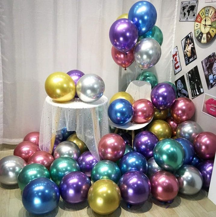 Pack%20of%2030%20Latex%20Balloons%20for%20Birthday%20Metallic%20Chrome%20Balloons%20for%20Decoration%20-%20Image%202