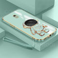 COROGI for Samsung Galaxy J5 Pro 2017 Back Cover with Lanyard + Astronaut Hidden Stand Luxury 6D Plating Shiny Cartoon Cases Soft Silicone Bracket Phone Case. 