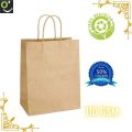 Kraft Brown Handle Paper Bags - Plain Paper Bags For Shopping Food  Sweets  Books - Gift Hamper Bags - Brown Paper Shoppers - Kraft Paper Storage Bags -   Arts & Craft Accessories. 