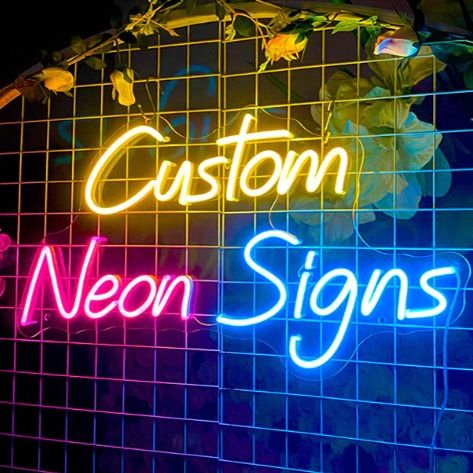 Any Customized NEON Sign Boaard - Neon Name Plate - 4 Letters Alphabets - Best for Photography & Studio, Home, Restaurants Lighting