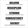 Motivational Gym Values Wall Sticker Fitness Bodybuilding Believe Strong Secret Inspirational Quote Wall Decal Vinyl Decor. 