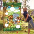 Hanging Sandbag Throwing Game with Sandbags Toss Game Set Bean Bag Toss Games Circus Clown Pattern for Children Adults Teens. 