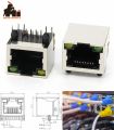 1pcs Led RJ45 socket 56 8P8C PCB network Female connector port EMI Modular 90 degree. 