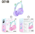 Tiktok Girl Cat wireless Headphones Bluetooth - Bluetooth Headphone - Cat Wireless Headphones Bluetooth Over-Ear Headset with Cute Cat Ears - Cat Ear LED Light Up Wireless Bluetooth Headphones. 