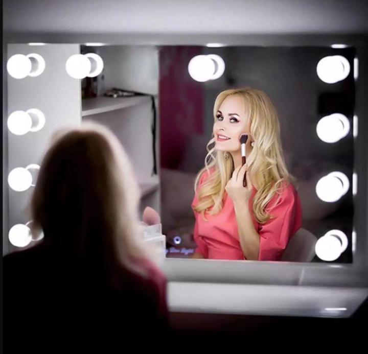 Hollywood Style LED Vanity Mirror Lights Kit with Dimmable Light Bulbs Lighting Fixture Strip For Makeup Mirror Vanity Table Set