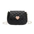 Women PU Leather Diamond Plaid Shoulder Bag Fashion Chain Small Crossbody Bag. 
