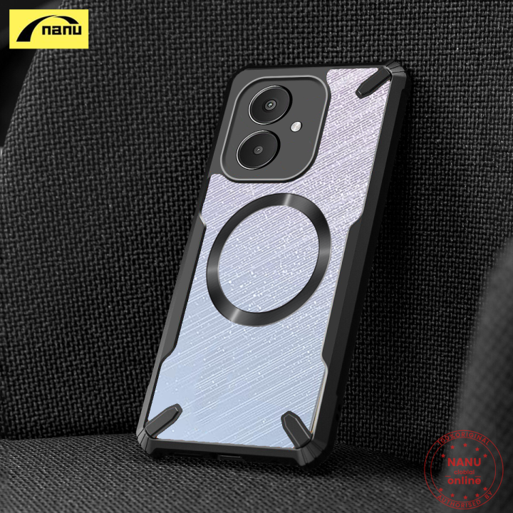 Nanu For Xiaomi Redmi 13C 5G 13R Poco M6 5G [Bull] Compatible with Magsafe Phone Case Shockproof Slim Soft Cover Transparent Back Protection Casing