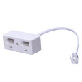 QUANBU RJ11 Plug to Dual UK BT Telephone Socket Convertor. 