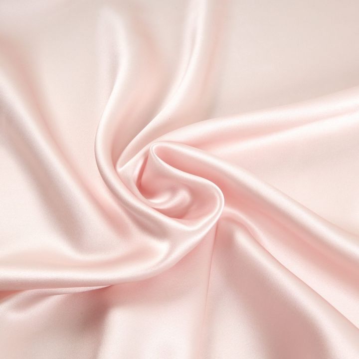 Baby Pink Pure Korean Satin Silk Fabric 54 Inch Arz