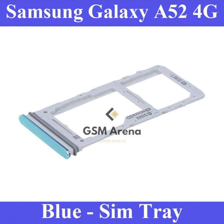 Samsung Galaxy A52 4G SIM Tray Sim Jacket Sim Slot Sim Door For Samsung Galaxy A52 4G - Blue