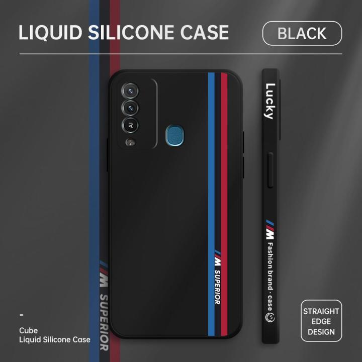 Jizetin for Itel P37 Pro / Vision 2 Plus Back Cover Simple Graffiti Track Side Design Soft Multicolor Square Liquid Phone Case Full Camera Shockproof Protection Silicone Phone Cases