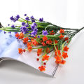 In Stock Wholesale Plastic Small Camellia Artificial Flower Narcissus Decoration Props Potted Flower Arrangement 7Seven Fork Spring Grass. 