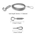 6 PCS Heavy Duty Stainless Steel Wire Rope, 2M Adjustable Picture Hanging Wire for Mirror Hanging Hardware Light Lamp. 