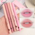Lady Plump Lips Contour Pen / Flat Design Velvet Matte Lip Liner Pen / Women Lip Cosmetics / 5 Colors Smooth Velvet Lipliner Pencil / Waterproof Non-stick Cup Lipstick. 