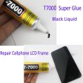 50ml 15ml  T-7000 Multi Purpose Adhesive Glass Touch Screen Cell Phone Repair For T7000 Glue Black Liquid Adhesive. 