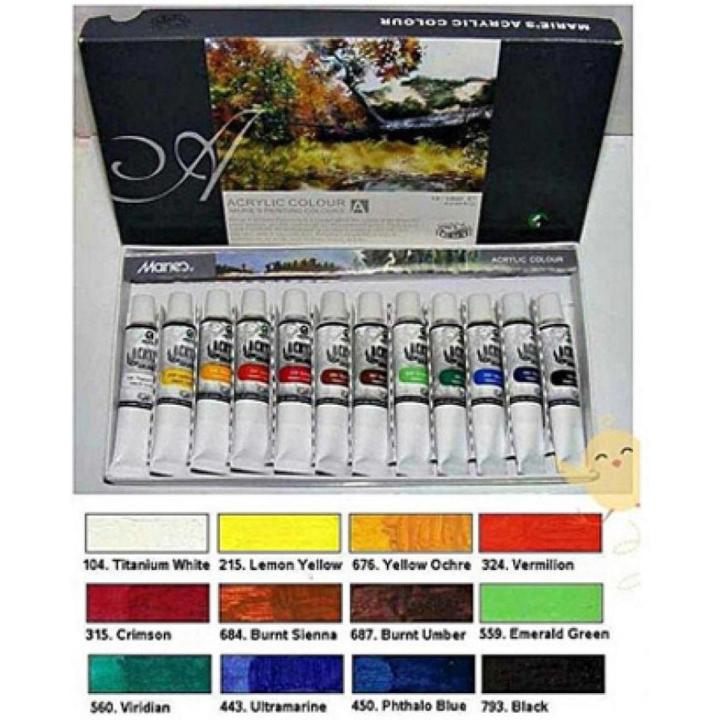 Marie's Acrylic Painting Colors Maries Acrylic Paint Set Of 12 Pieces