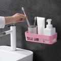 Shelf Organizer Wall Mounted Nailless Shower Corner Bathroom Kitchen Storage Holder Rack. 