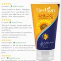 Natural Sun Block | SPF 50 | Free From White Caste | Blend of Sunflower Oil to regenerate dark cells | Can be used as Primer | Prevents harmful UV rays | 100ml Tube | Herbion Pakistan. 