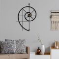 Present Era Metal  Wall Clock, Metal Wall Clock, Fibonacci Spiral Wall Clock,  Minimalist Modern Wall Clock, Unique Wall Clock, Decorative Wall Clock, New Home Gift, 3D Wall Clock, Metal Wall Hanging, Wall Clock, Clock. 