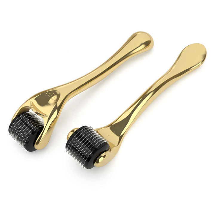 Premium Gold Titanium Micro Needles Derma Roller | For Face Lift, Stretch Marks, Glowing Skin & Scar Treatment