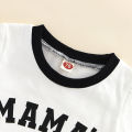 Baby Boys 2Pcs Summer Outfits, Short Sleeve Letter Print T-Shirts + Pocket Shorts Set. 