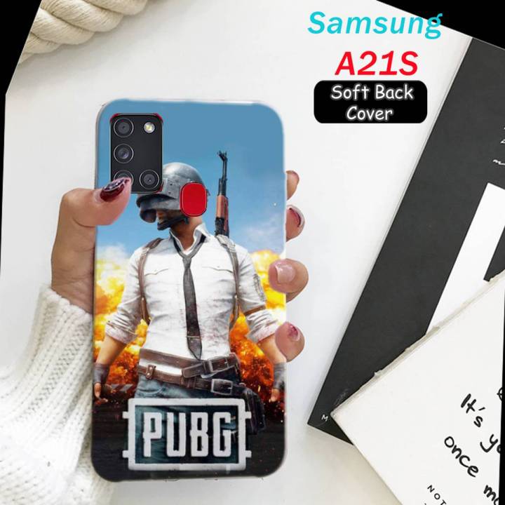 Samsung A21S Pouch Cover - PUBG Soft Cover Case