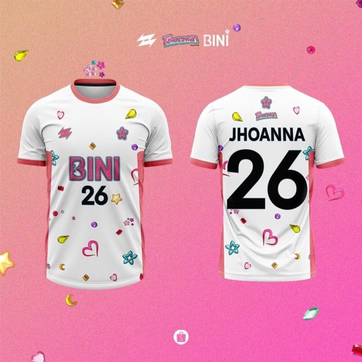 NEW BINI Pink Breathable Quick-drying Jersey Full Sublimation  Tshirt