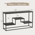 TV Stand, Large Media Stand for 65 Inch TV, Modern 3-Tier Entertainment Center with Shelves, Media Console Table for Living Room, Bedroom. 