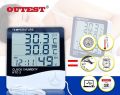 HTC-2 Digital LCD Thermometer Hygrometer Electronic Temperature Humidity Meter Weather Station Indoor Outdoor Tester Alarm Clock. 