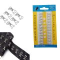 Pack of (24)  Metal Ladies Hook & Eye Fastener for Bra Corset Dress Collar Bag Wraps Quilt Overcoat Garment Accessories. 