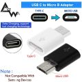 AceWa ABS Type C to Micro USB Male Converter Adapter Fast Charging Data Transfer. 