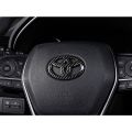 Car Sticker Steering Wheel Emblem Logo Badge Decals Car Styling For Toyota Carbon fiber Vios Carola wish. 