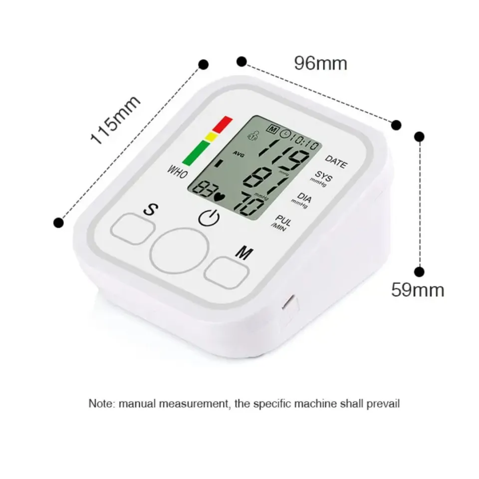 Blood Pressure Monitor | BP Apparatus With USB Power Supply | BP Monitor without Audio Voice Support | Digital Blood Pressure Monitor or Measurable Tool