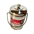 Stainless Steel Doll For Milk‑Ghee Canister with Lid 2-3 kg Capacity Homemade Use. 