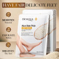 Foot Mask Rice Raw Care Exfoliating Whitening Foot Peeling Facial Mask Softening. 
