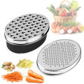 【Nine Dan Store】Rose Gold Grater Multifunctional Slicer Oval Container Vegetables Easy Clean Quick Fruits Tools with  2pcs grater. 